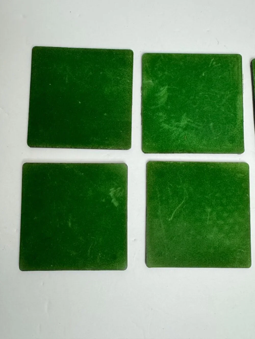 Vintage Set of 6 Decorative Coasters Asian - Inspired Pastoral Landscape Horses